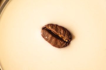 coffee beans and milk
