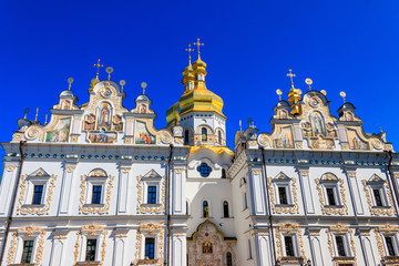 Fototapeta na wymiar Dormition Cathedral of the Kiev Pechersk Lavra (Kiev Monastery of the Caves) in Ukraine