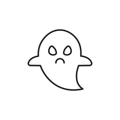 Ghost icon vector on white pattern