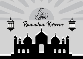 Ramadan Kareem Poster Vector Illustration Concept