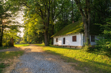 Muzeum Budownictwa Ludowego w Sanoku.  Traditional wooden house. Open air museum.