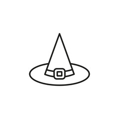 Witch hat icon vector on white background