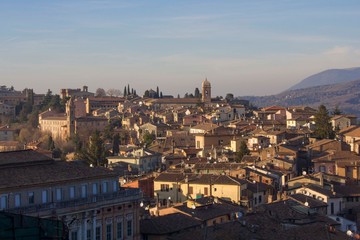 Fototapeta premium view from the top of the city of Perugia