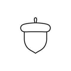 Acorn icon vector on white background