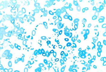 Light Blue, Yellow vector background with bubbles.