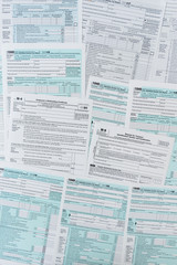 Obraz premium 1040 tax form close up on desk. tax time. taxes concept.