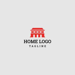 Vector logo design template in trendy linear style - interior design concept - buildings and home decoration items
