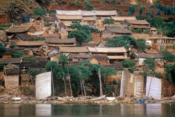 Fishing junks on Erhai Lake in Dali, Yunnan Province, People's Republic of China