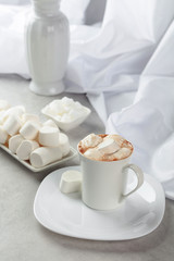 Hot chocolate with marshmallows.