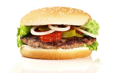 Classic Hamburger - Fast Food - isolated