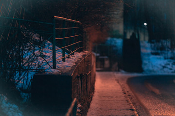 Night street, abstract night background