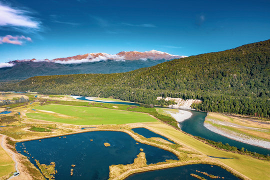 Rakatu Wetlands, restoration project in South Island, administered by Waiau Fisheries and Wildlife Habitat Enhancement Trust