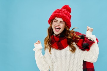 young woman in winter clothes