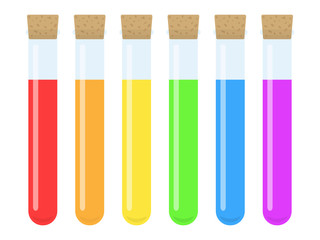試験管に入った液体のイラスト