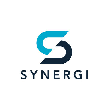 letter s the simple elegant logo design synergi