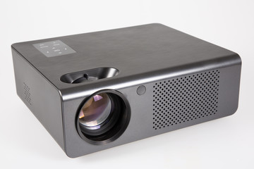 black digital modern projector multimedia on white background