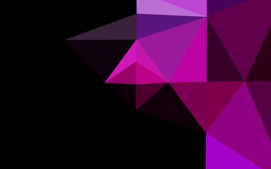 Dark Purple vector triangle mosaic cover. A vague abstract illustration with gradient. Brand new style for your business design.