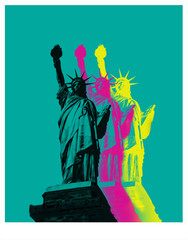statue of liberty vector illustration © Shubham