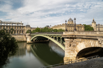 View of bridge Pont des Arts on Seine river in Paris - France