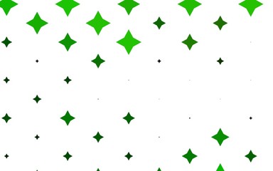 Light Green vector background with colored stars. Modern geometrical abstract illustration with stars. Best design for your ad, poster, banner.