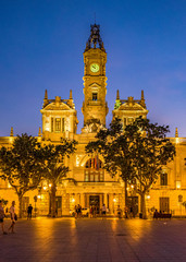 Fototapeta na wymiar The historical center of Valencia city, Spain.