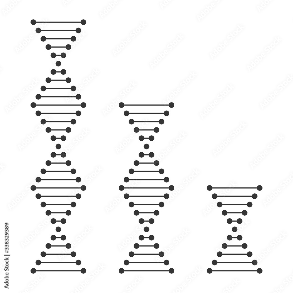 Canvas Prints dna icons set. dna structure vector symbol