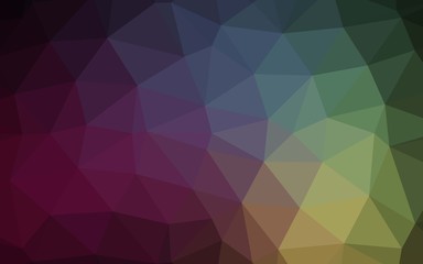 Dark Pink, Green vector blurry triangle pattern. A completely new color illustration in a vague style. Completely new design for your business.