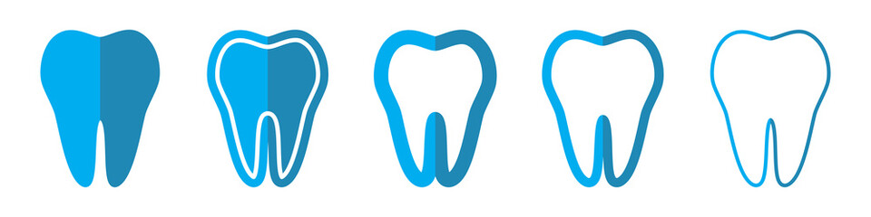 Tooth vector icons. Vector illustration.