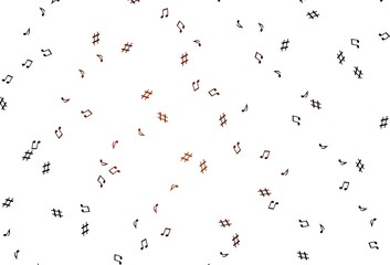 Light Red vector pattern with music elements.