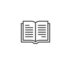 Open book icon vector on white background