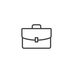 Suitcase icon vector on white background