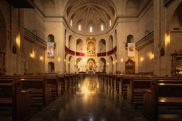 Interior of Murcia Cathedral, Alicante, Spain