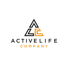 Letters ALC, A L C logo design icon with business card vector template.