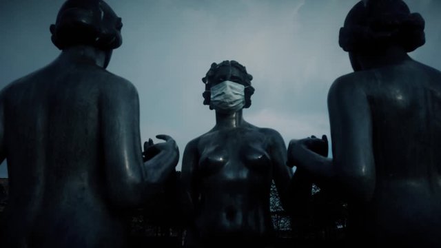 Coronavirus - the contaminated statue