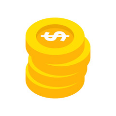 The best Coin icon, illustration vector. Suitable for many purposes.