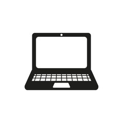 Laptop icon vector on white background