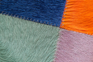 texture peau poils carré couleurs patchwork fond arrière-plan