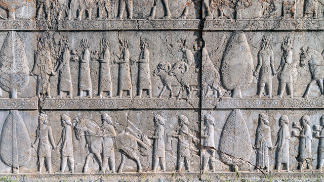Persapolis, Iran - May 2019: Ruins of Persapolis, the capital of Persian Empire later destroyed by Alexander the great. Historical city of Persapolis in Shiraz, Iran
