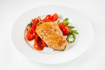 chicken breast with grilled vegetables