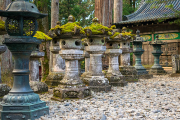 Stone lanterns Nikko Japan