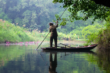 Lost in the beautiful nature of Vietnam near Ninh Binh
