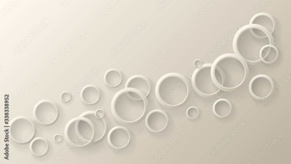 Aufkleber Modern abstract light background with circle ring. Modern geometric vector. Abstract vector design round. Trendy graphic round background. Brochure design. Geometric shape. Template with circles.