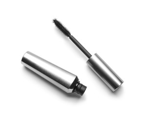 Black mascara on white background