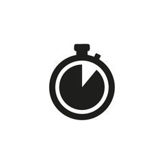 Stopwatch icon on white background