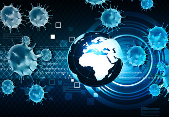 Obraz premium coronavirus affecting world. 3d illustration.