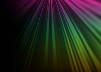 Dark Multicolor, Rainbow vector template with repeated sticks. Lines on blurred abstract background with gradient. Pattern for ads, posters, banners.