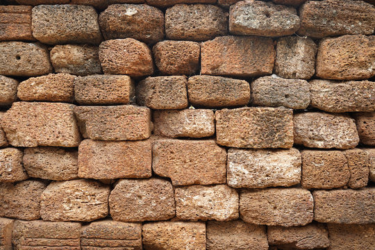 Laterite stone wall texture