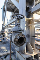 New installed process pipelines with installed shut off valves