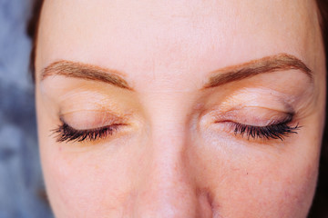 Fototapeta premium beauty portrait close-up with focus on the eyebrows