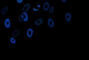 Dark BLUE vector texture with disks.